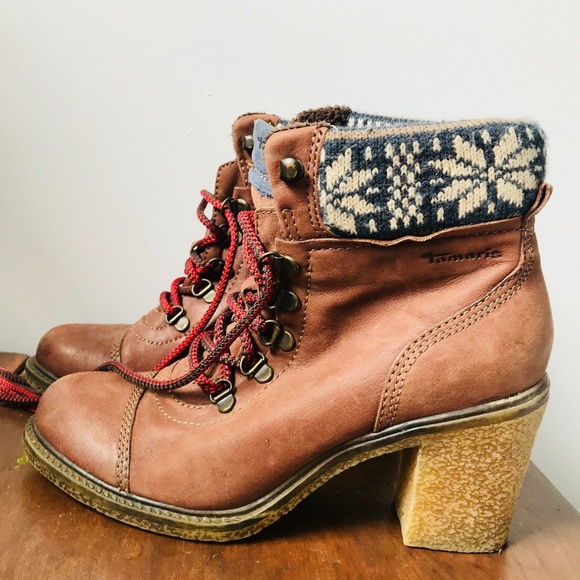 tamaris leather ankle boots